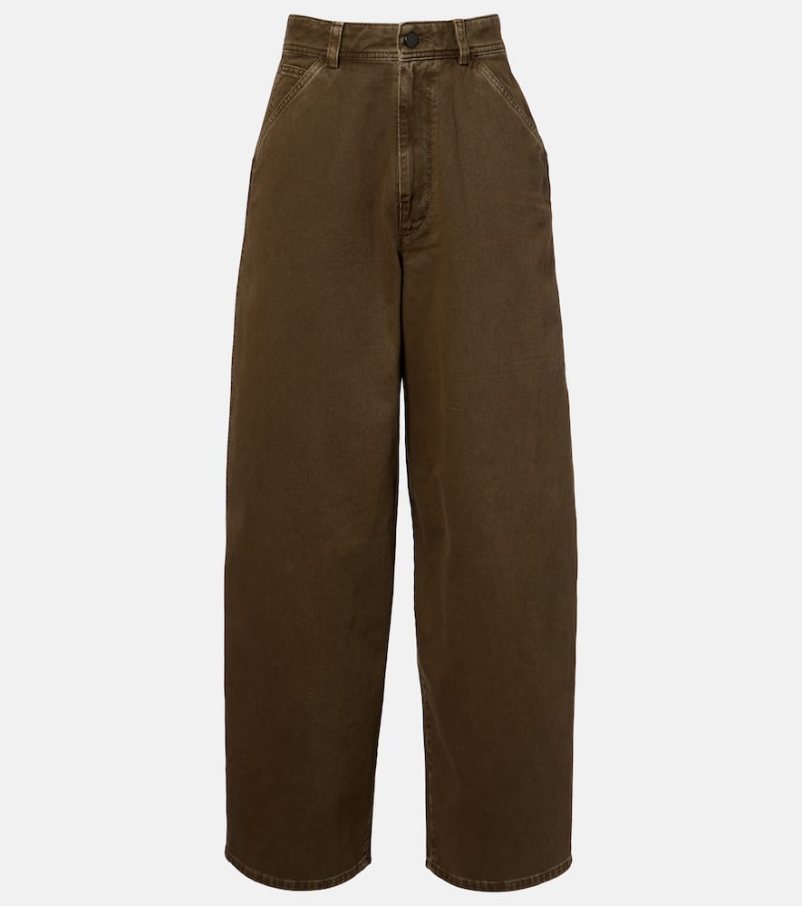 Lemaire High-rise Wide-leg Jeans In Green