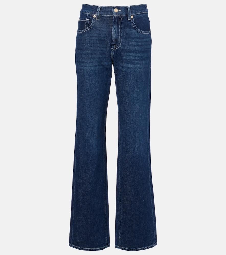 7 For All Mankind Tess High-rise Straight Jeans In Blue
