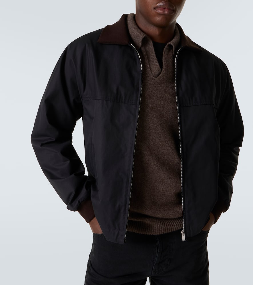 The Row Leach Cashmere Polo Sweater In Brown