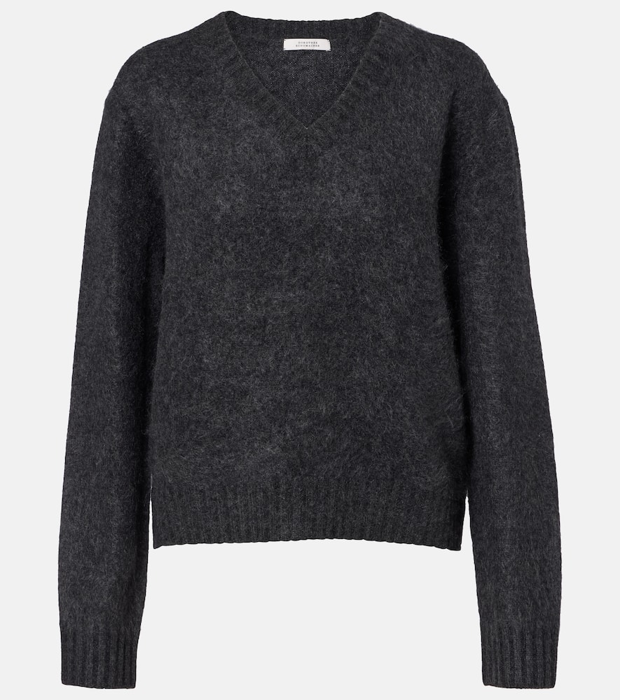 Dorothee Schumacher Fluffy Statements Wool And Cashmere Sweater In Gray