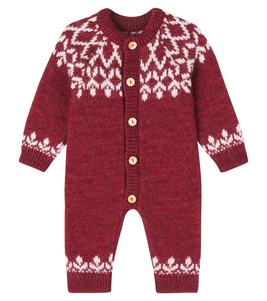 The New Society Burgundy Baby Wendy Intarsia Onesie M Size 24 - Mytheresa