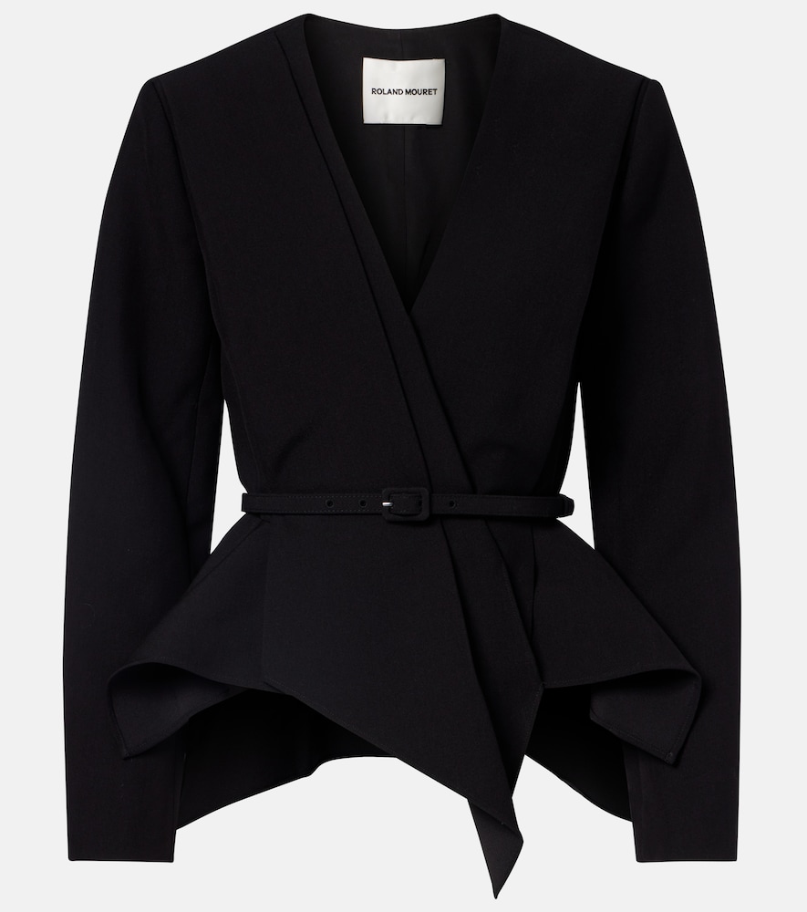 Roland Mouret Asymmetric draped crêpe blazer