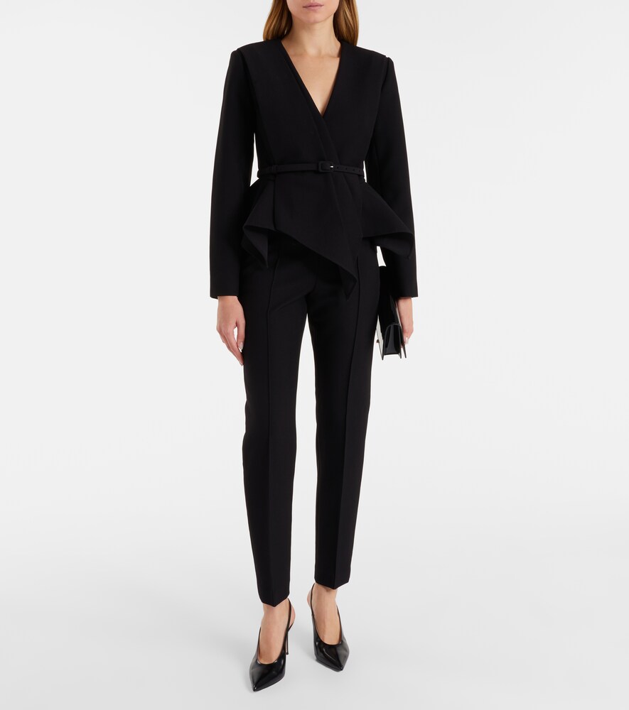Roland Mouret Asymmetric draped crêpe blazer