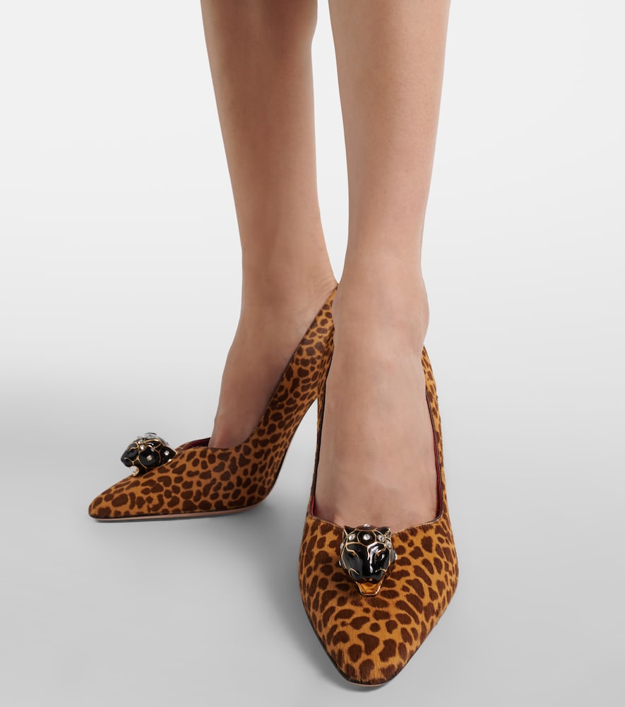 Valentino Garavani Pas De Chat leopard-print calf hair pumps
