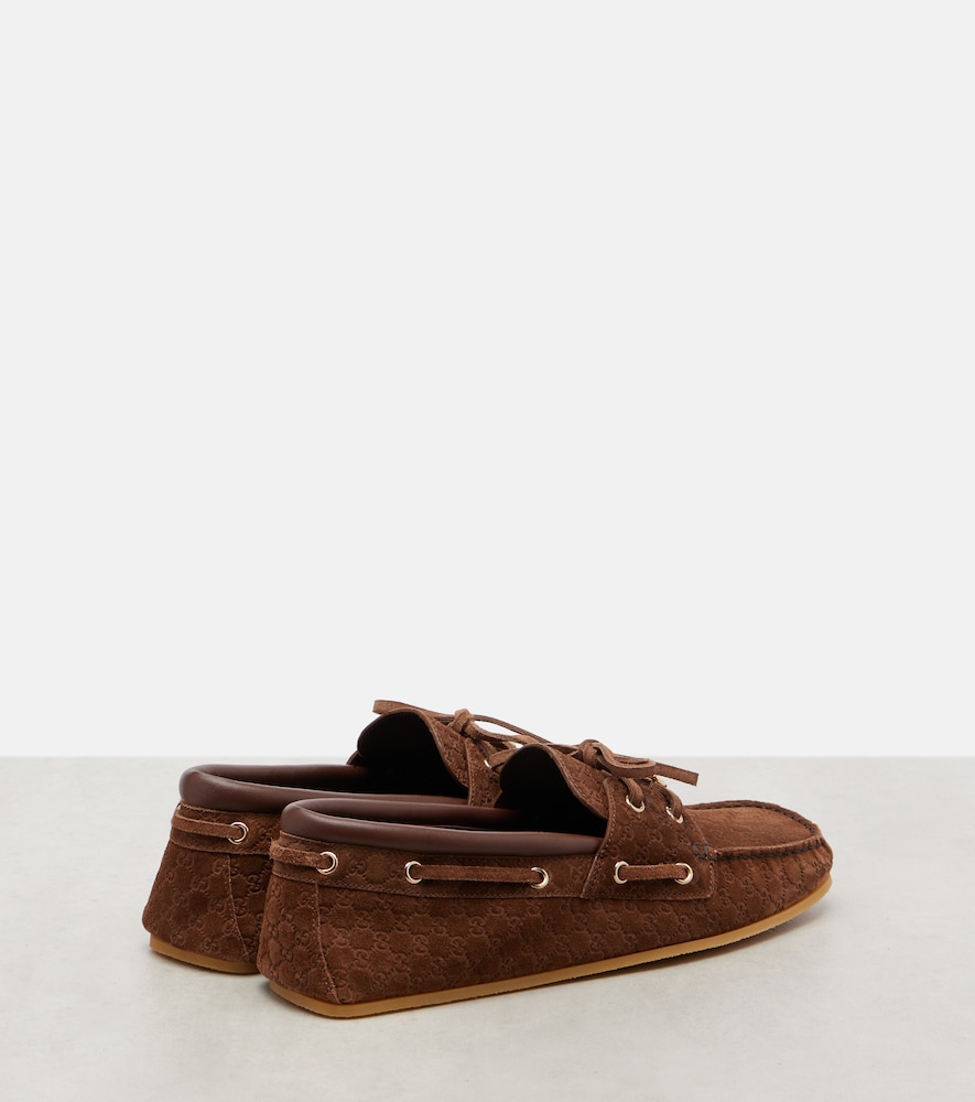  Gucci Gucci Segelschuhe Gg Aus Veloursleder 