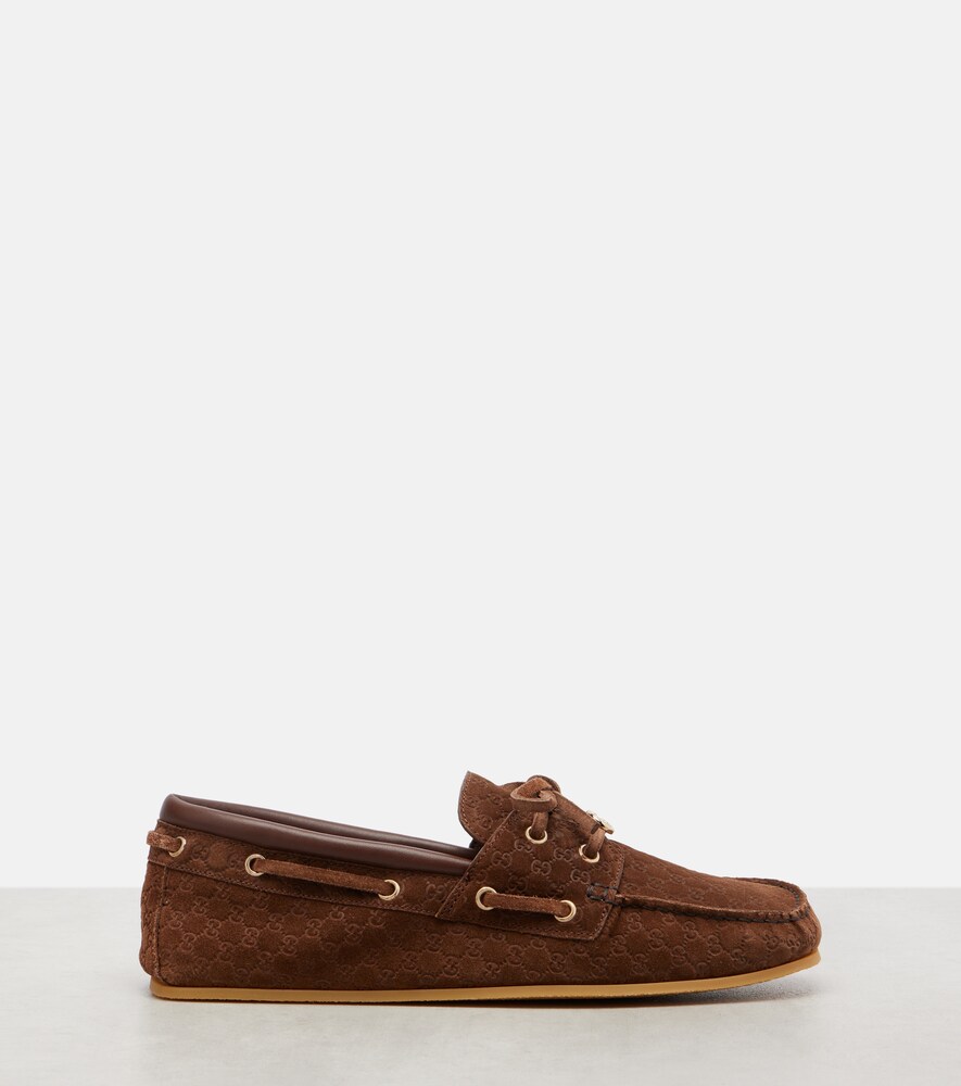  Gucci Gucci Segelschuhe Gg Aus Veloursleder 