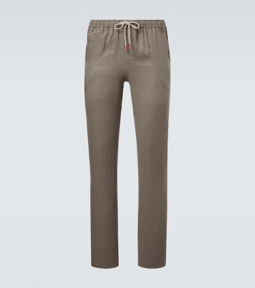 Kiton Linen slim pants