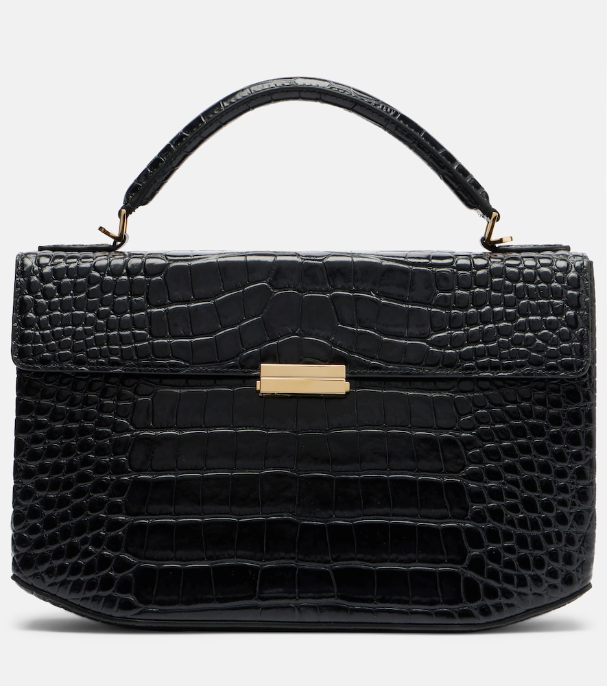 Toteme Box Small croc-effect leather top-handle bag