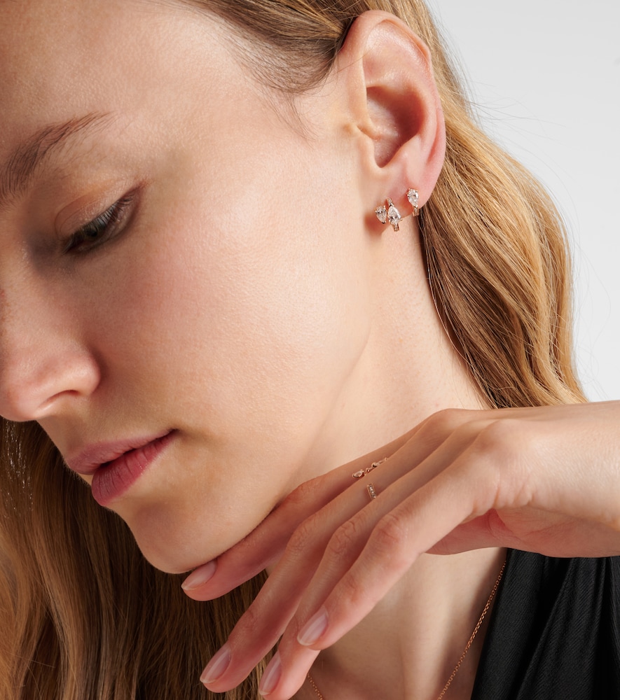 Repossi Serti Sur Vide 18kt rose gold single ear cuff with diamonds