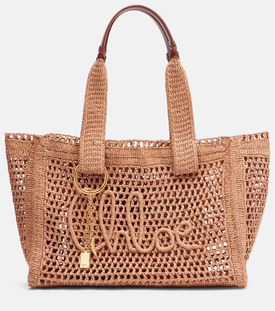 Chloé Tote Bag Summer Banana aus Raffiabast