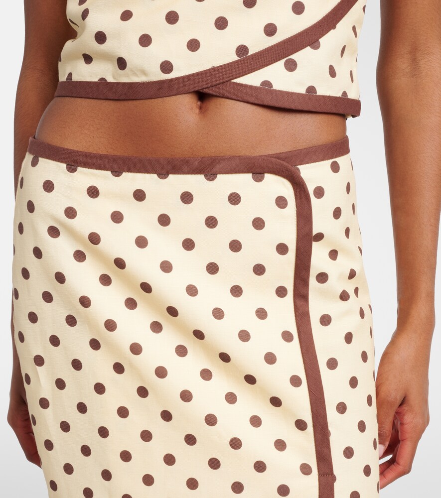 Bowie Linen And Cotton Wrap Skirt