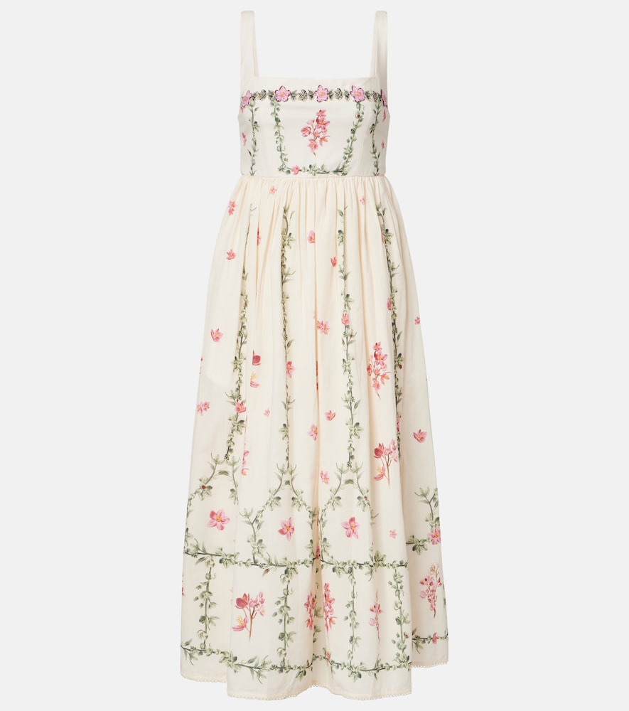 Agua by Agua Bendita Barbara floral cotton midi dress