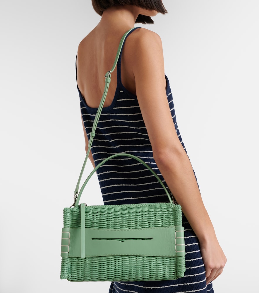 JW Anderson Loafer woven leather top-handle bag