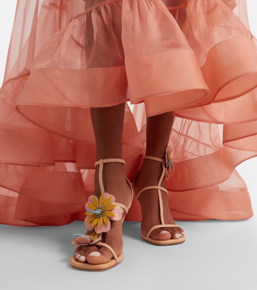  Zimmermann Zimmermann Lilia 85 Leather Sandals 