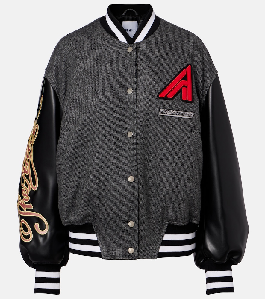 Collegejacke aus einem Wollgemisch