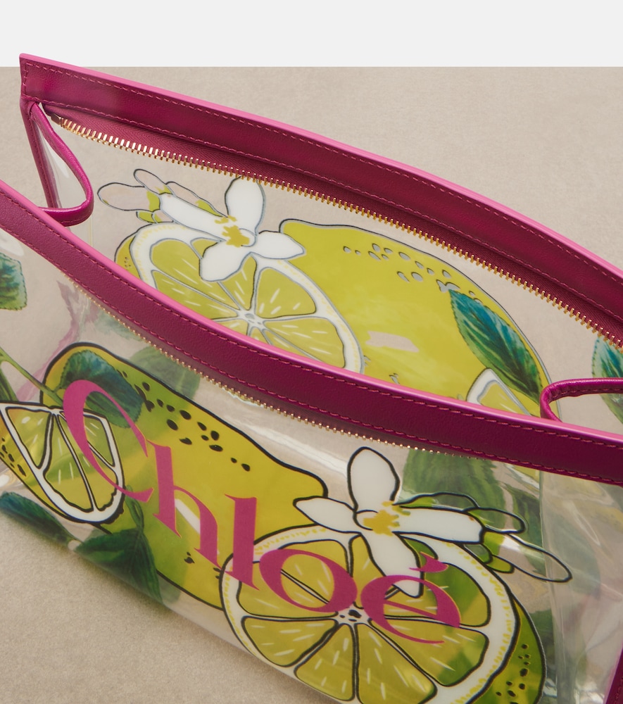  Chloe Chloã© Soleil Small Leather-trimmed Pouch 