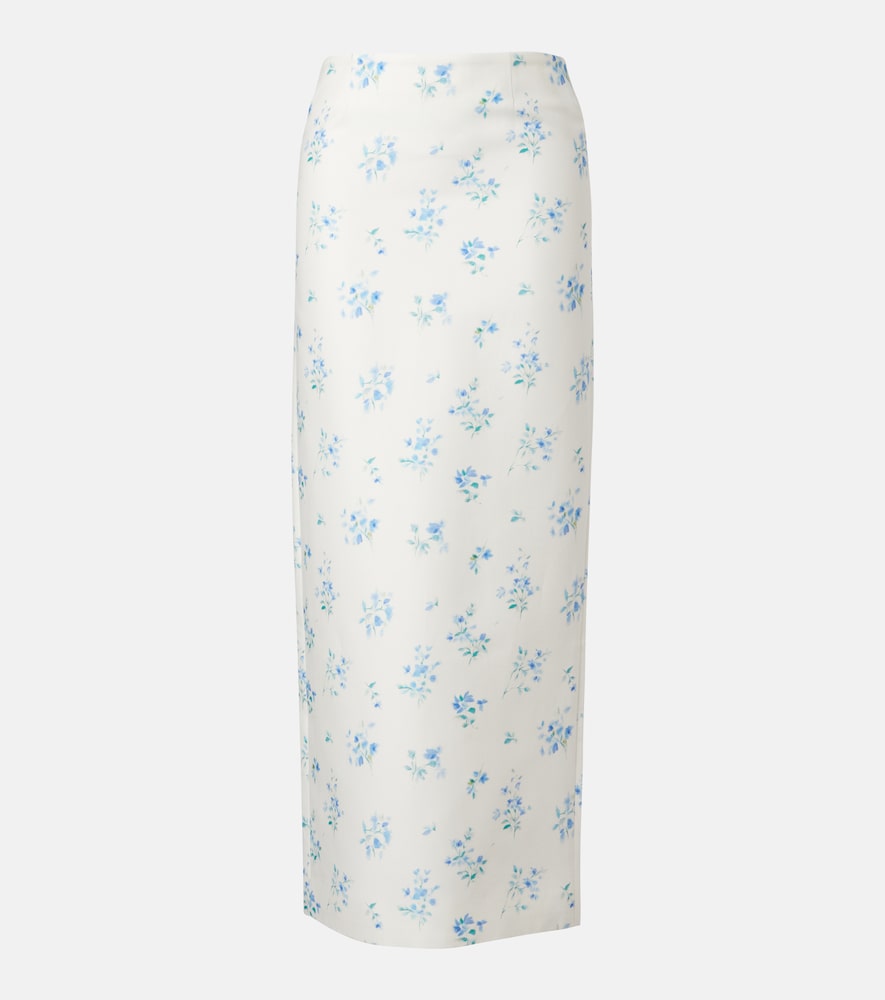 Shushu/Tong Floral cotton and silk slip skirt