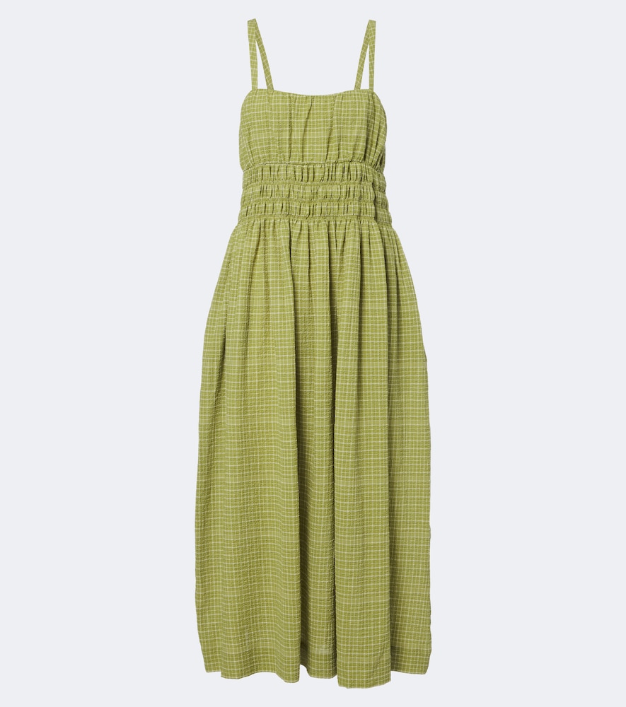 Kariertes Midikleid Verona aus Baumwolle