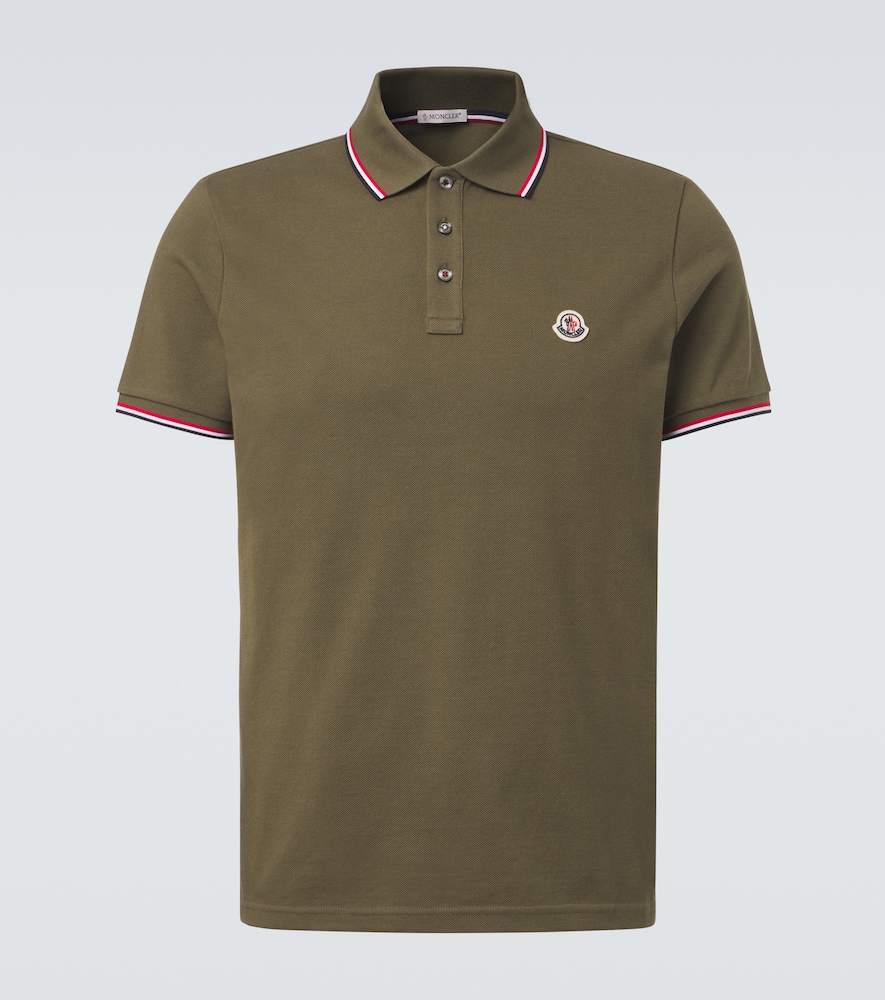 Moncler Men's Green Logo Cotton Pique Polo Shirt UK Size 44 - Mytheresa