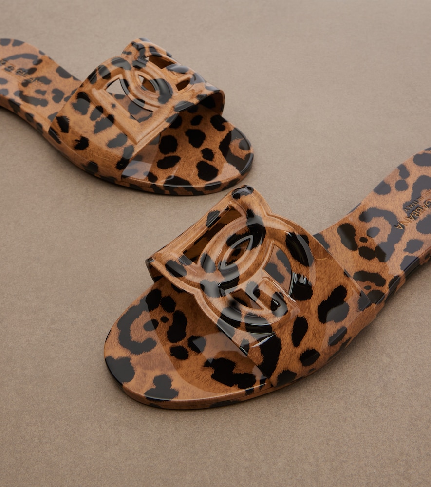  Dolce&gabbana Dolce&gabbana Dg Leopard-print Slides 