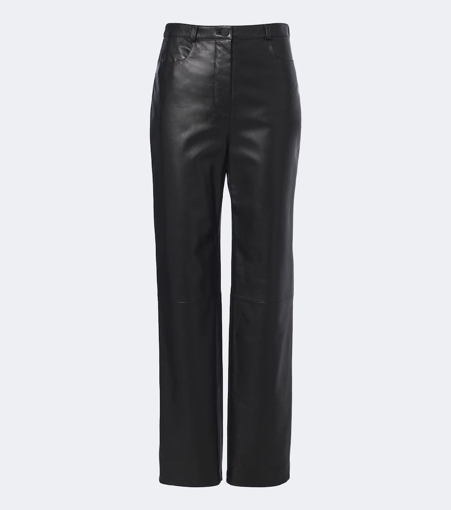 Loulou de Saison Pantalon droit Cobe en cuir