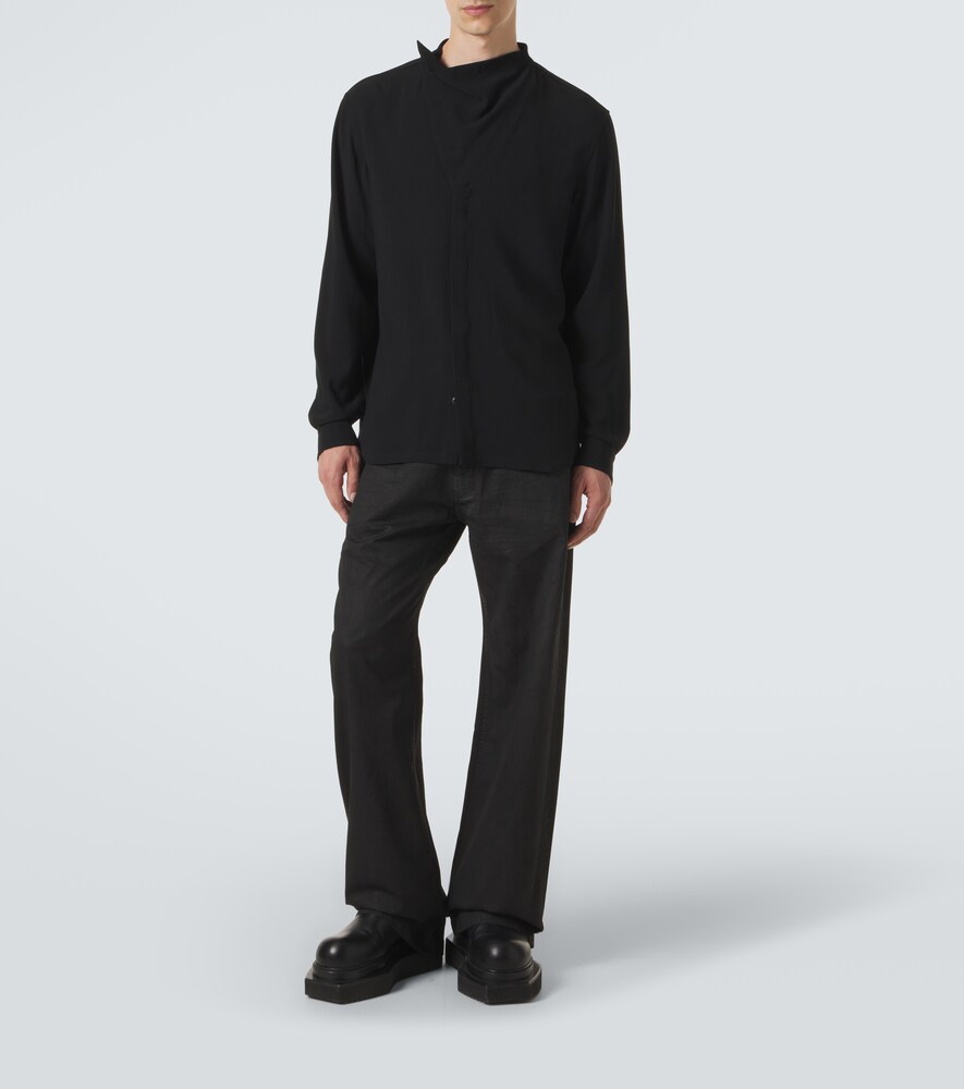 Island Draped Cady Shirt