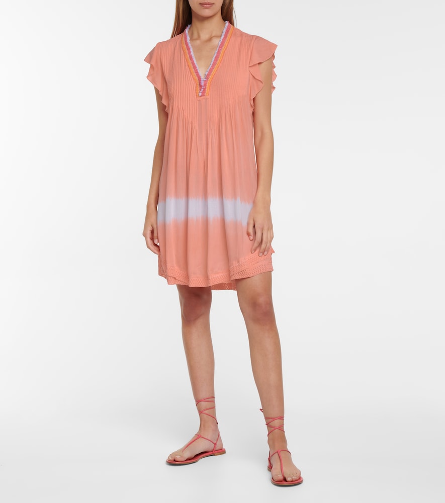 Poupette St Barth Sasha fringed and tie-dye minidress