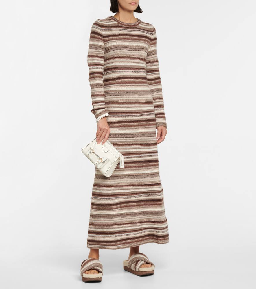 Chloe wavy shearling slides clearance