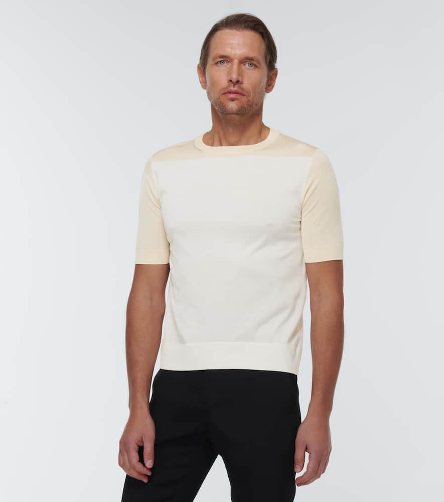 Shop Jil Sander Oversized Silk T-shirt In Open White