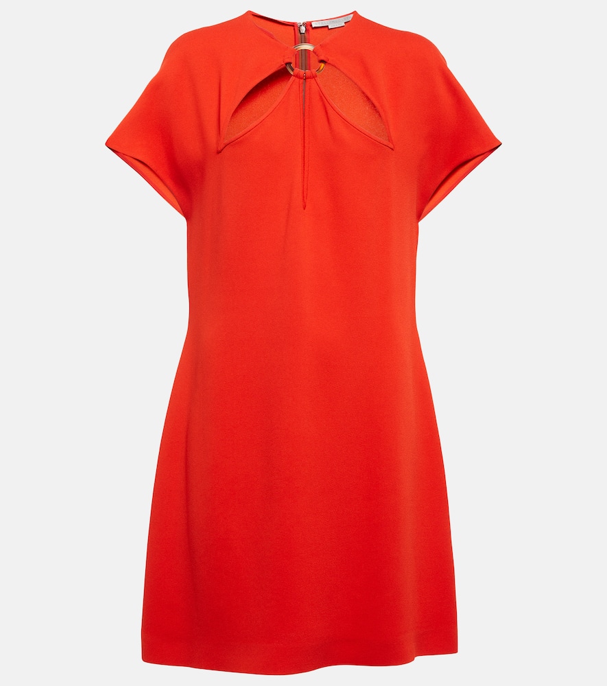 Stella Mccartney Keyhole Minidress In Scarlet Red