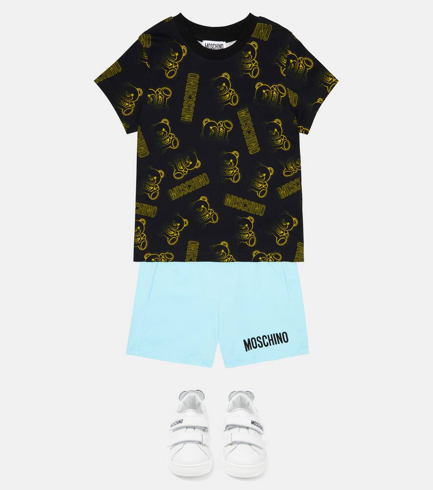 Moschino Printed Cotton T-shirt In Black Toy Dots