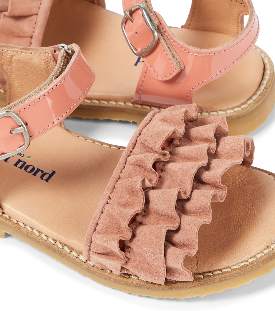  Petit Nord Petit Nord Ruffles Leather Sandals 