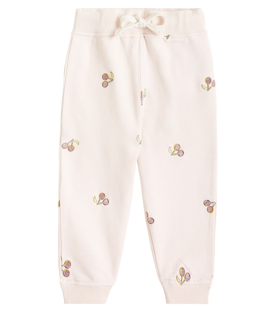Bonpoint Baby Bambo embroidered cotton fleece sweatpants