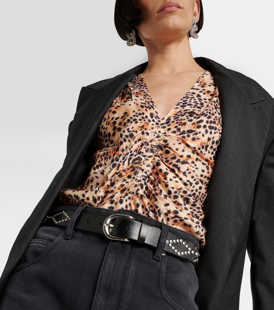 Isabel Marant Liliana Leather Belt In Black