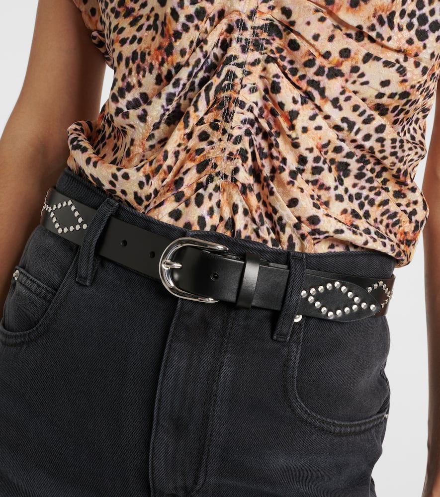 Isabel Marant Liliana Leather Belt In Black