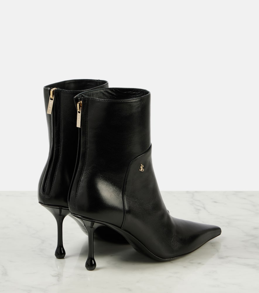Shop Jimmy Choo Cycas 80 Leather Ankle Boots In Schwarz