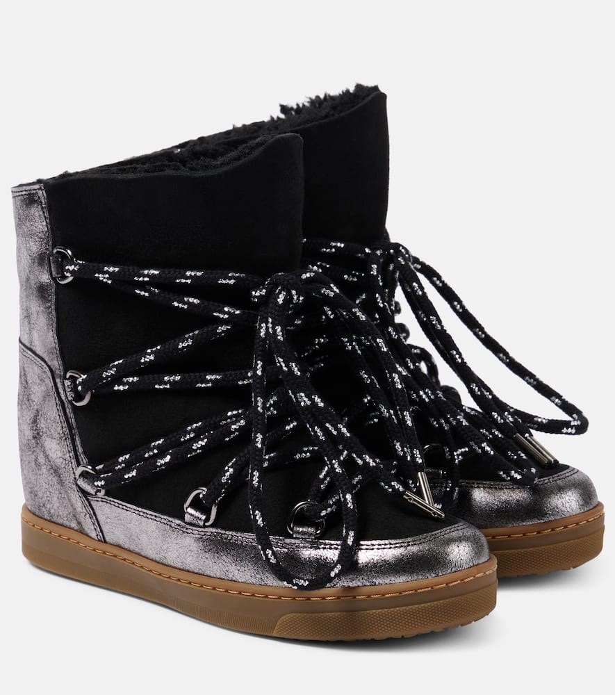 Nowles shearling-lined leather snow boots