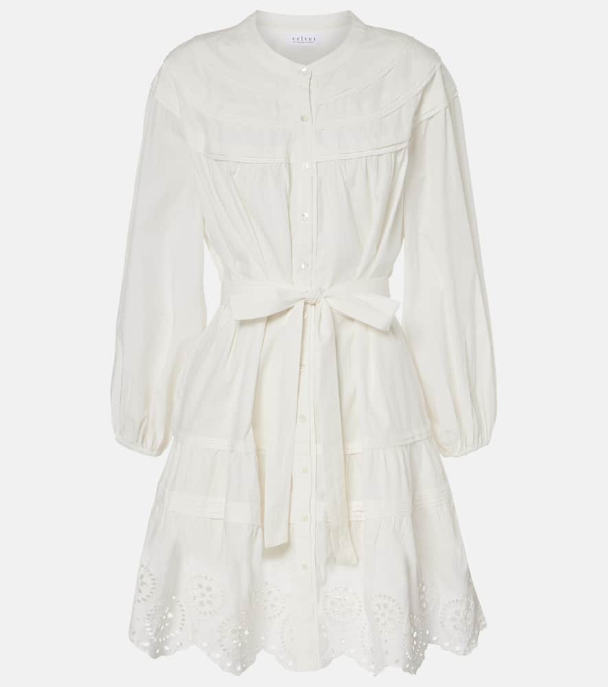 Barb broderie anglaise cotton minidress