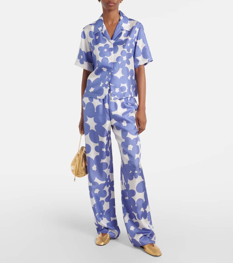 Marni Floral Trousers In Purple