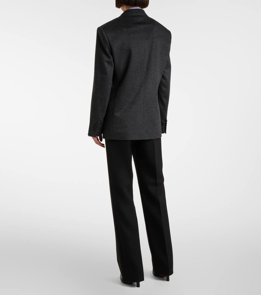 The Row Lasonne Goat Cashmere Blazer In Grey