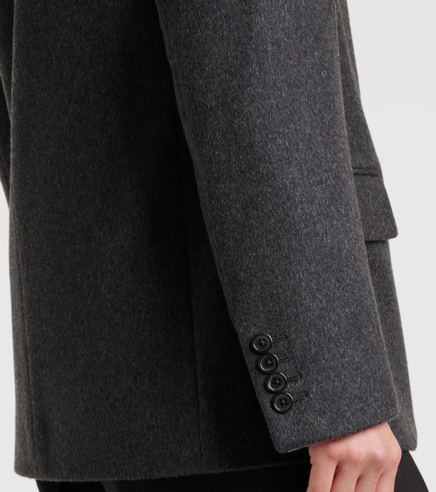 The Row Lasonne Goat Cashmere Blazer In Grey
