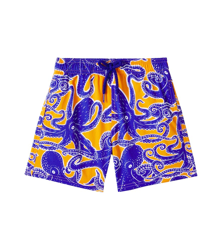 Vilebrequin Printed Swim Trunks In Blue
