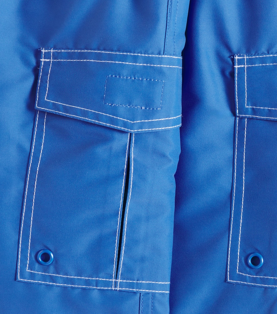 Stella Mccartney Logo Swim Trunks In Blau