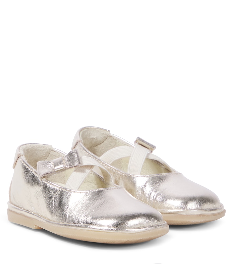PèPè Bébé – Ballerines en cuir métallisé