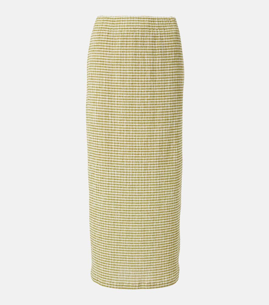 Gingham midi skirt