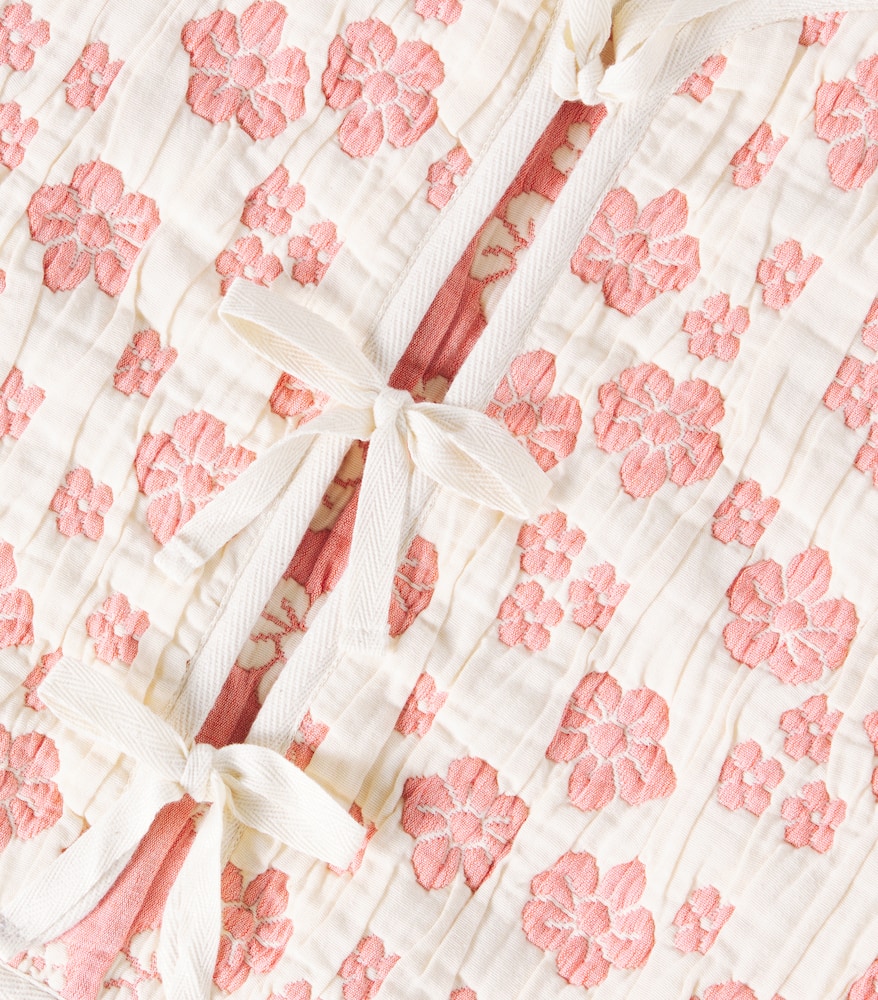 The New Society Leontis Floral Cotton Vest In Chili