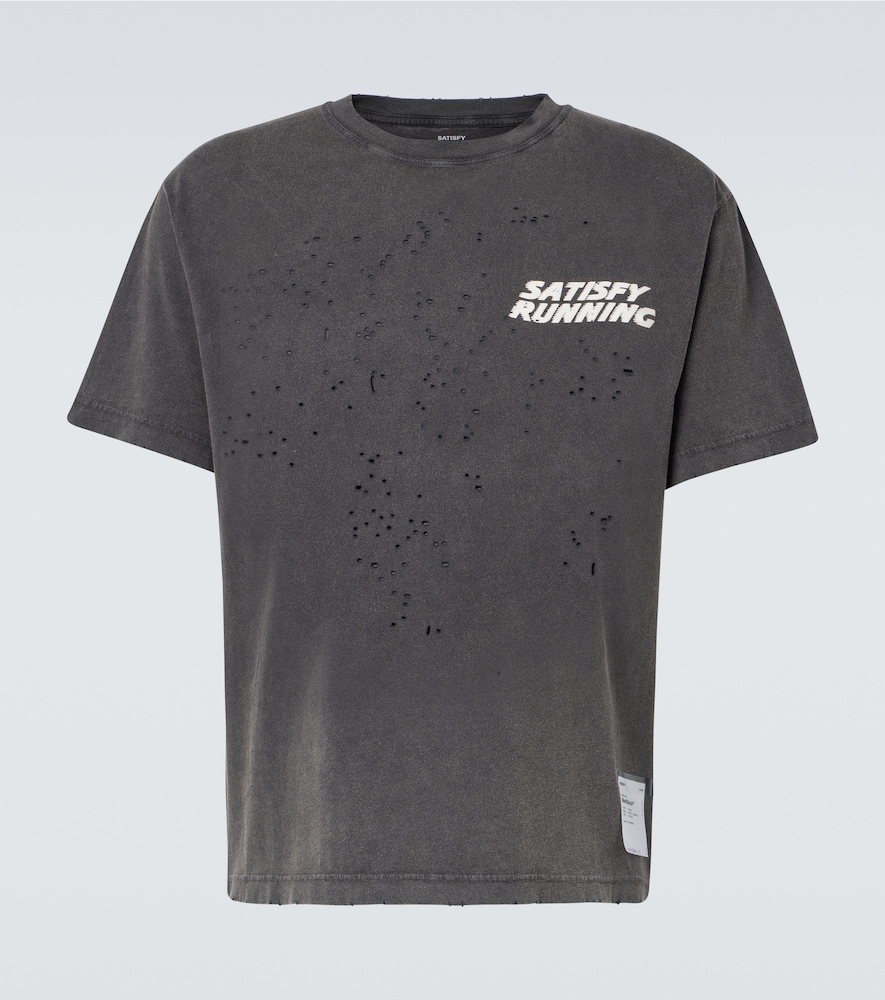 Satisfy othTech distressed cotton jersey T-shirt