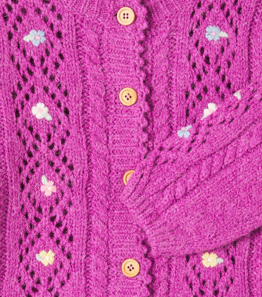 Louise Misha Floral Cardigan In Purple