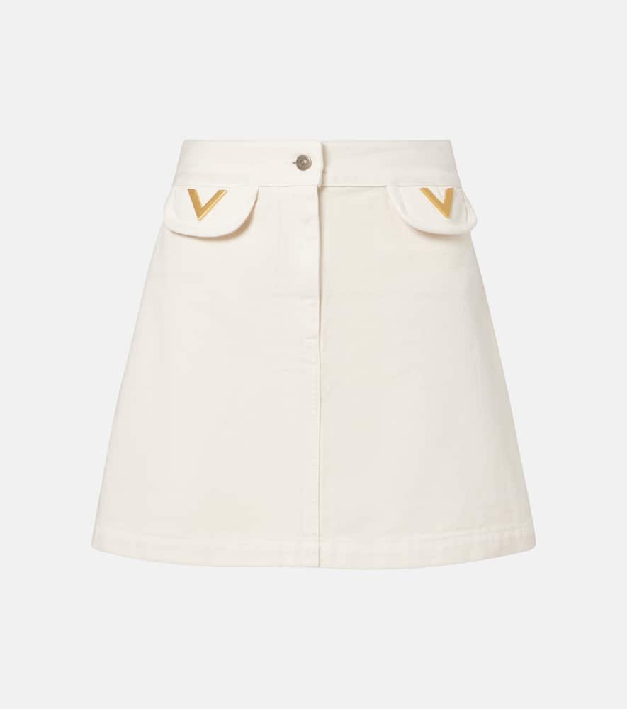VGold denim skirt