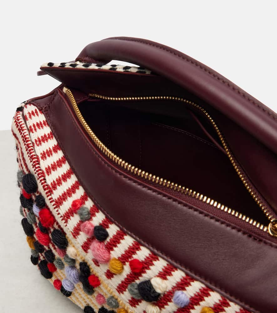 Loewe X Albers Puzzle Small Leather Shoulder Bag In Multi